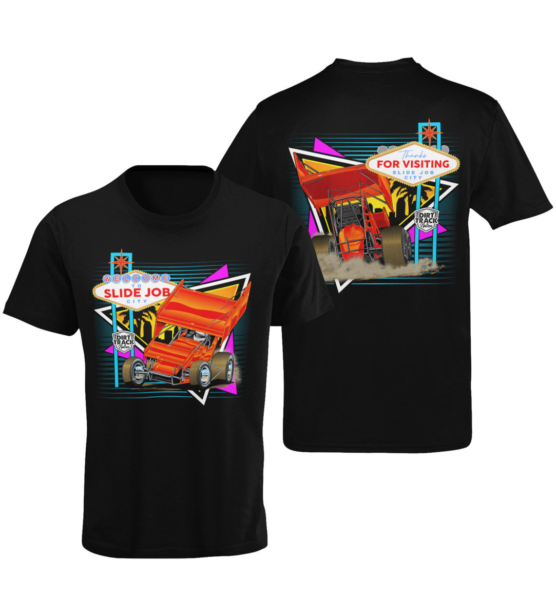 Slide Job City Sprint Double Sided Tee Dirt Track Nation
