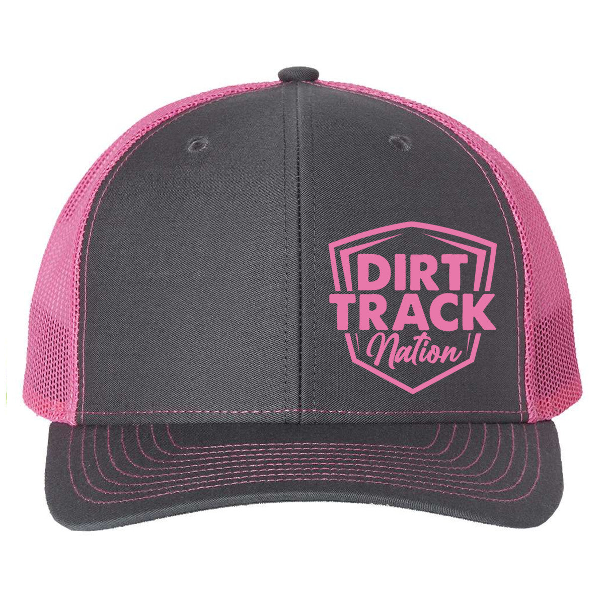 Dirt Track Nation Neon Pink Mesh Hat