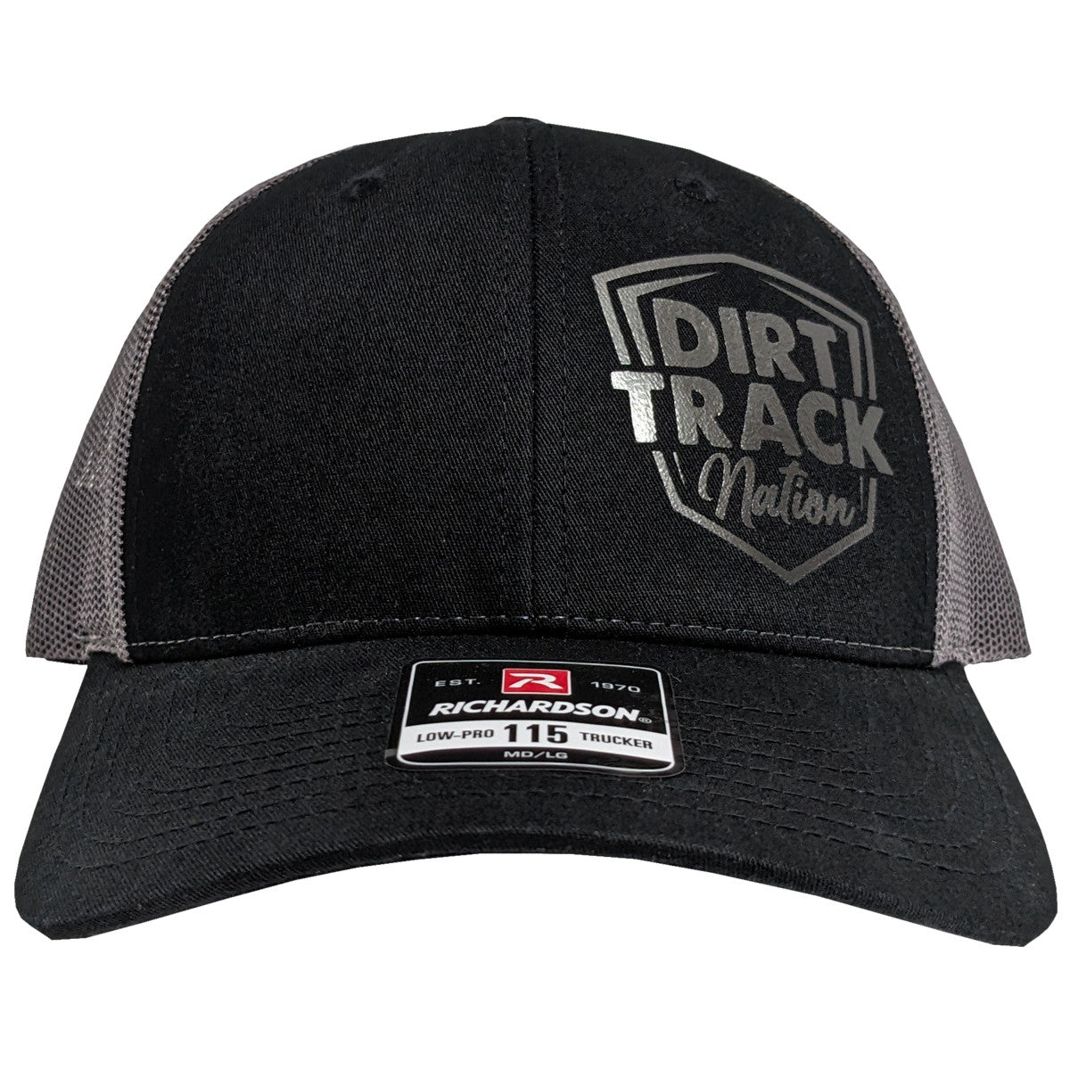 Dirt Track Nation Black W/ Charocal Mesh Hat