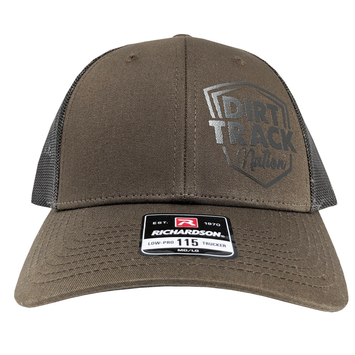 Dirt Track Nation Chocolate W/ Gray Brown Mesh Hat