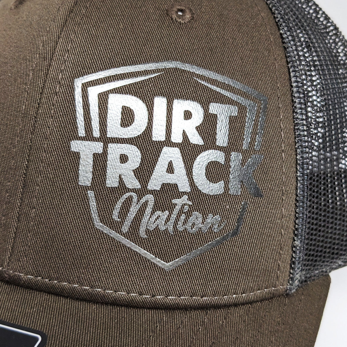 Dirt Track Nation Chocolate W/ Gray Brown Mesh Hat