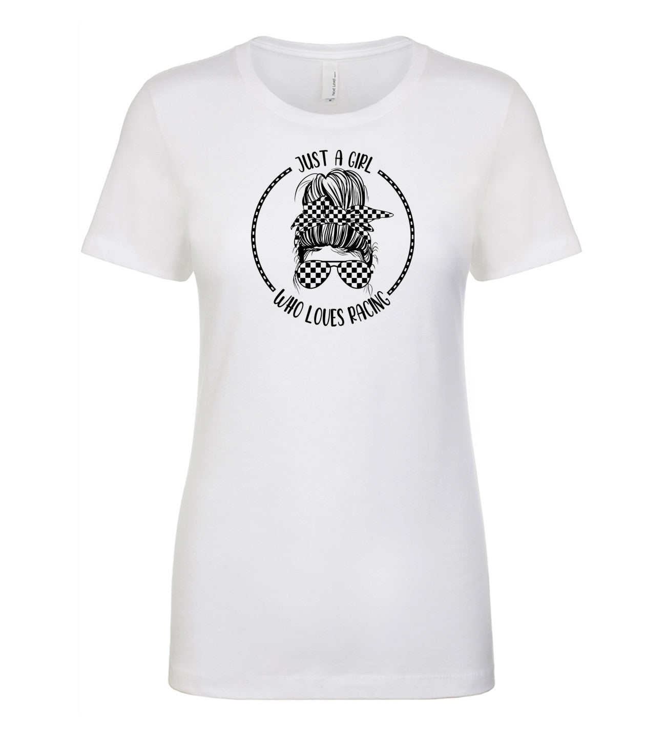 Just A Girl Who Loves Racing Ladies Tee